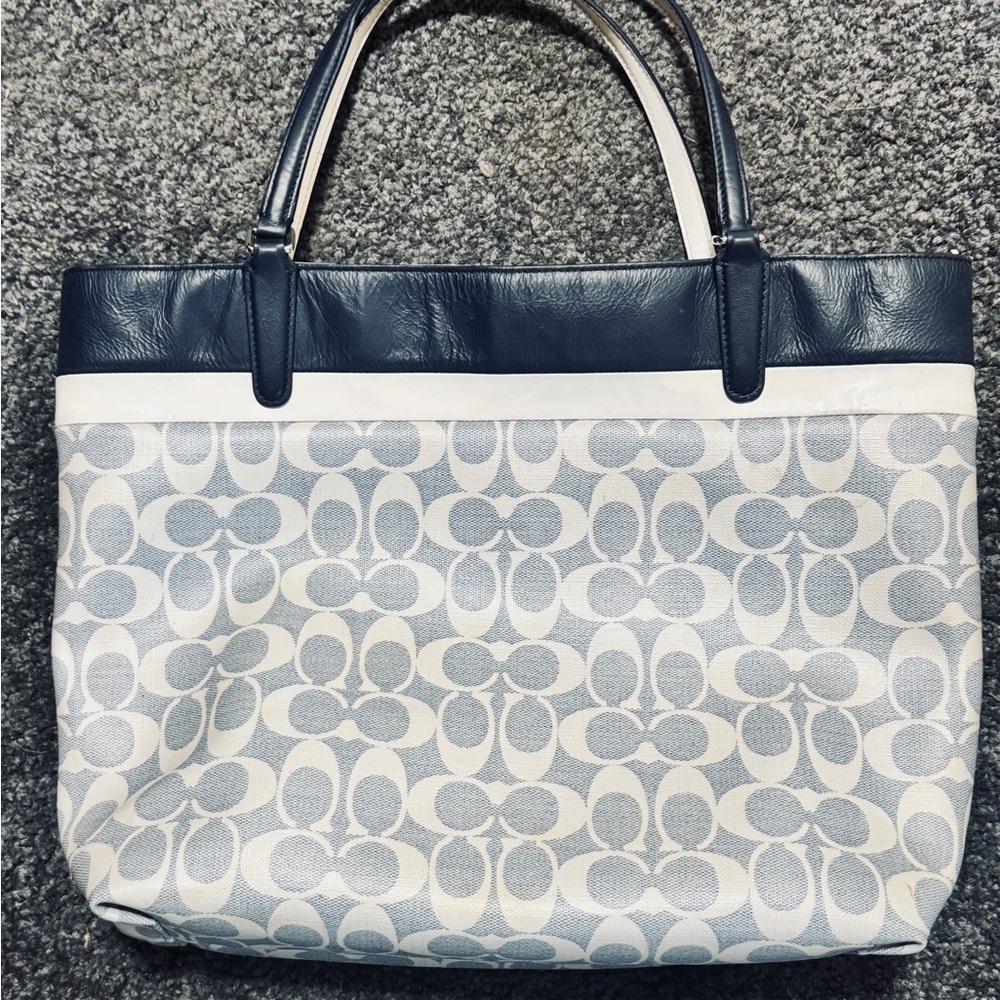 Coach Black and White Bag
